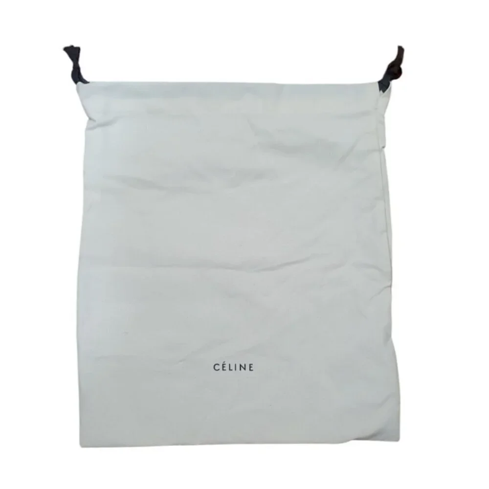 Authentic Celine Drawstring Dust Bag/Pouch CREAM Fabric Size 15x13